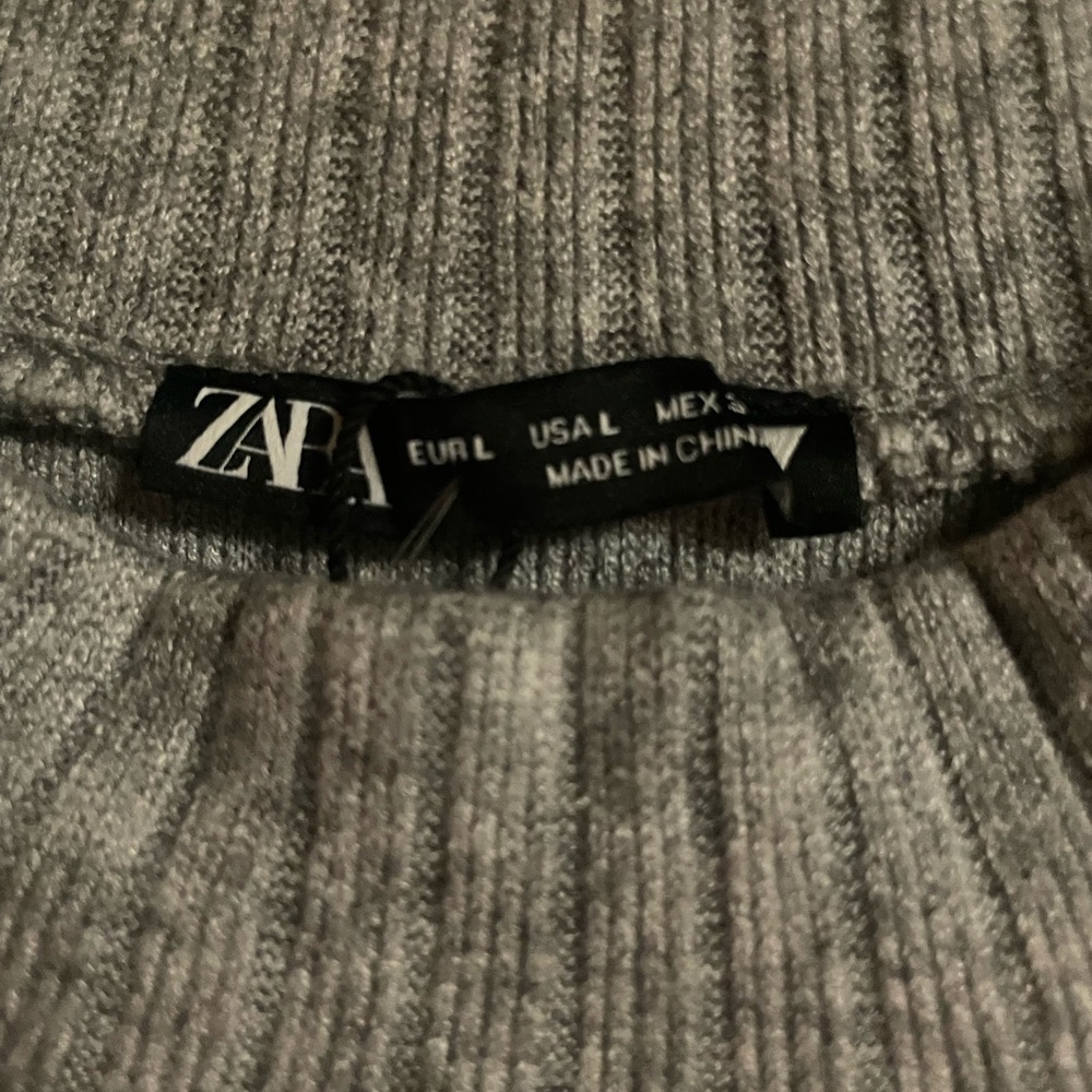 Zara dress mini jewel rhinestone party ribbed sweater turtleneck - Picture 5 of 6